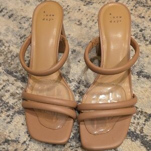 A New Day Women's Brown Strappy Heels